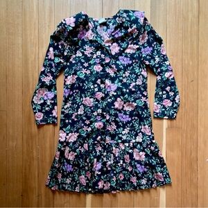 Vintage 80s/90s drop waist floral dress